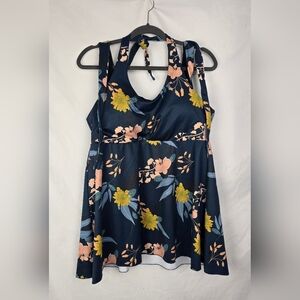 Lovemama Floral Padded Nursing Swim Dress sz XL NWT